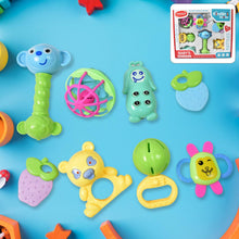 Kinder Rattles & Teething Set – Non-Toxic Shake & Grab Baby Toys (8 Pcs Set)