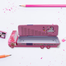 Double Decker Magic Truck Compass Multi Level Metal Pencil Case