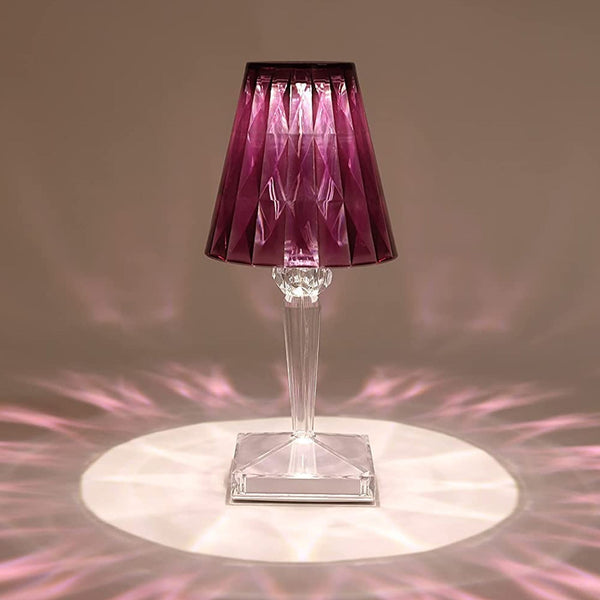 Crystal Diamond LED Table Lamp with 16 Colors – Bedroom Decor