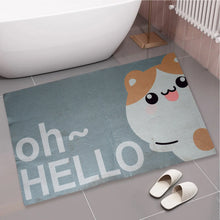 Square water absorbent bathroom mat