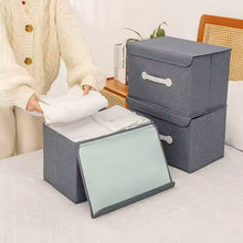 Small Foldable Storage Box With Lid And Handles(28×20×16 Cm / 1 pc)