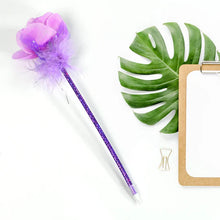 FASHION ROSE FLOWER & STAR DESIGN BALL PEN SMOOTH WRITING ( SET OF 5PC)