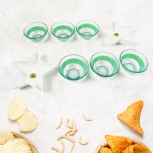 Star Station 6 Pc Glass Bowl & 2 Pc Plastic Star Snack Bowl Set (8 Pcs Set)