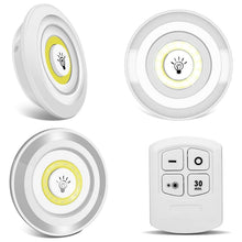 LED Light Under Closet Battery Powered Closet Wall Lamp with Remote, Set of 3