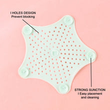 Mint Green Silicone Star Shaped Sink Filter Bathroom Hair Catcher Drain Strainers