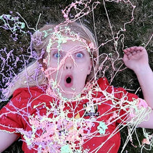 Vibrant crazy ribbon spray for parties, weddings, and celebrations