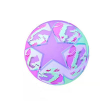 LED rubber stress ball with focus on its surface and light emission