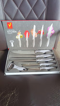 Marble Coated Stainless Steel Kitchen Knife Set (6 Pc)