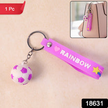 Cute Silicone 3D Key Chain with Metal Hook & Strap (Pack of 1)