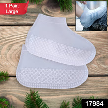 Non-Slip Silicone Reusable Waterproof Anti-Skid Shoe Covers (Large, 1 Pair)